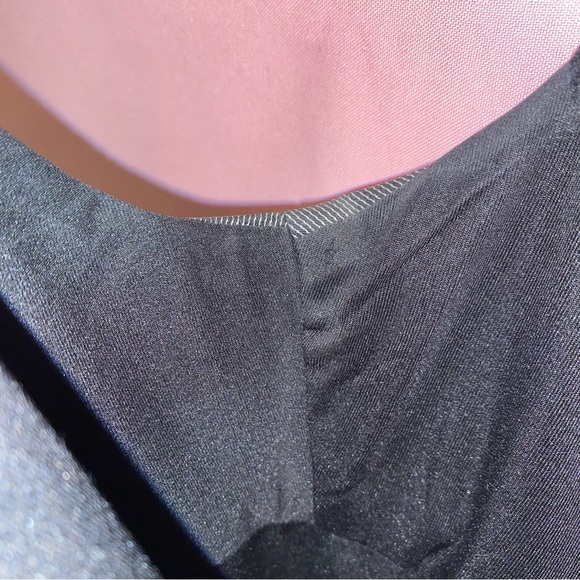 Elegant Dark Grey Lady Boss Dress Cap Short Sleeve Office Cocktail Modain Medium - Picture 13 of 16